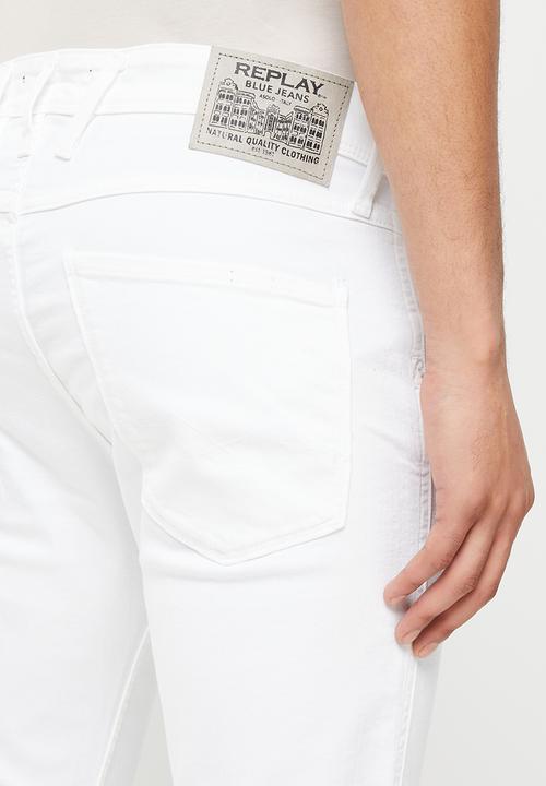 Replay - Replay pants - stretch bull denim - white