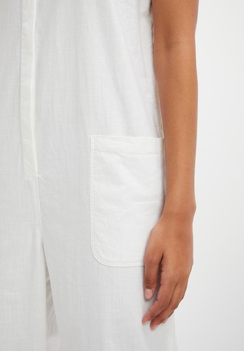 edit - Round neck loose fit jumpsuit - milk