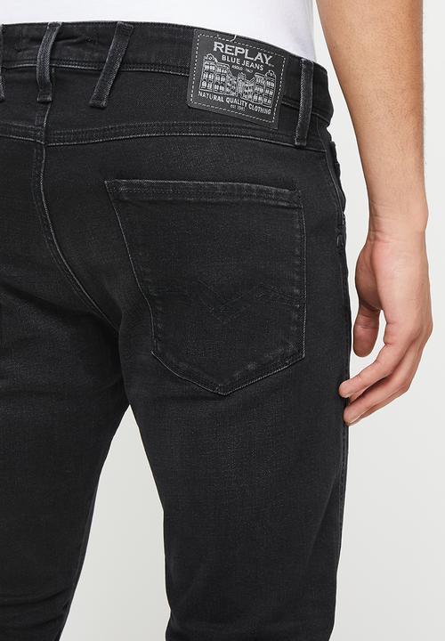 Replay - Replay pants - black stretch denim - black