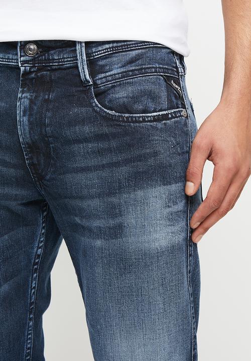 Replay - Replay pants - blue/black stretch denim - indigo 