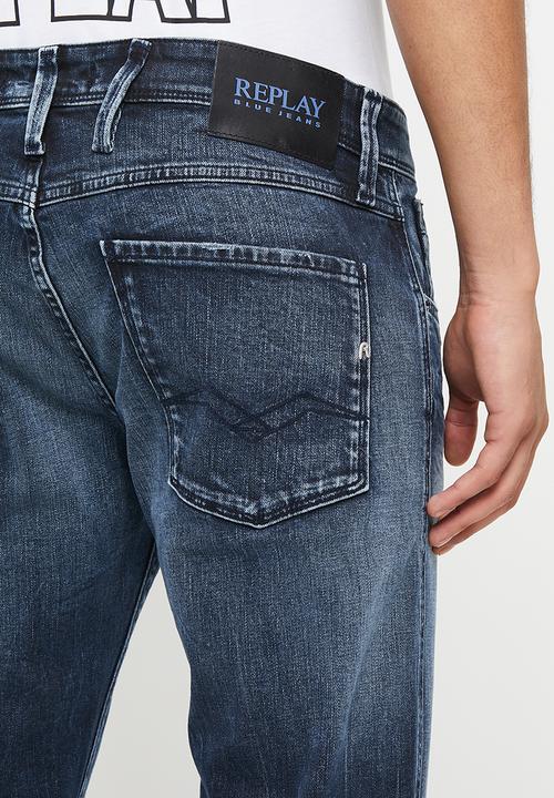 Replay - Replay pants - blue/black stretch denim - indigo 