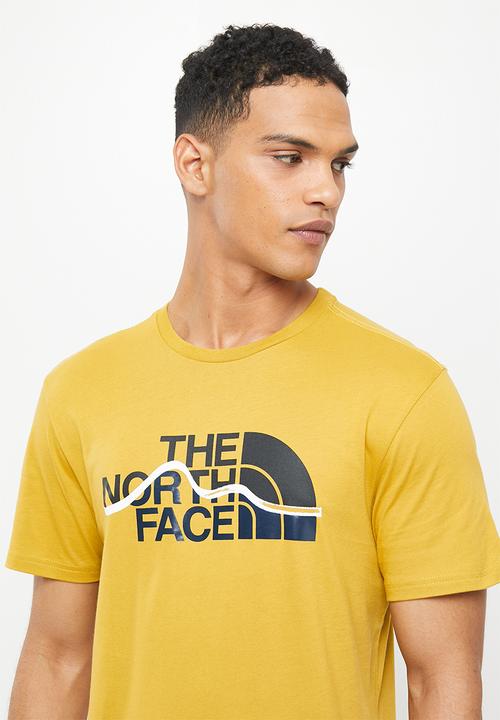 The North Face - M short sleeve mountain line tee - mineral gold