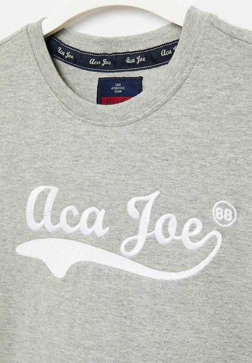 Aca Joe - Boys aca joe swish print tee - grey melange