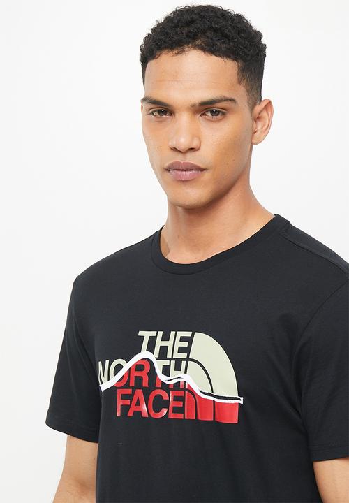 The North Face - M short sleeve mountain line tee - black