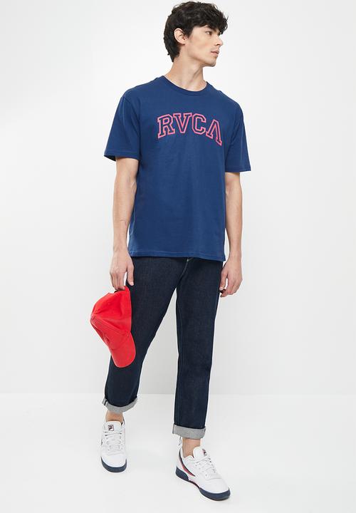 RVCA - Arched short sleeve - navy marine