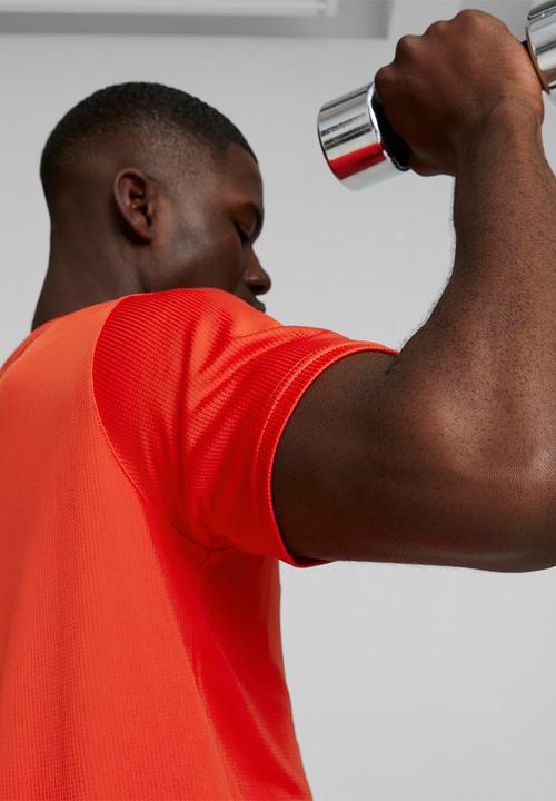 PUMA - Performance tee m (s) - burnt red