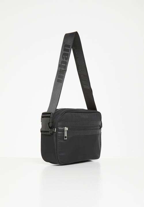 urban° - Urban cross body tonal branding bag - black