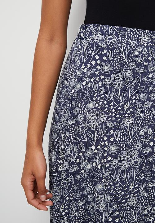 edit - Maxi collumn slip skirt - navy