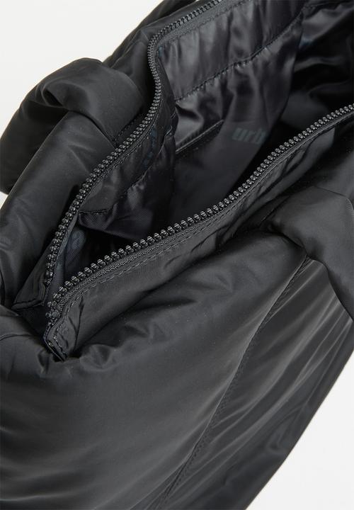 urban° - Urban padded tote tonal high square print bag - jet black