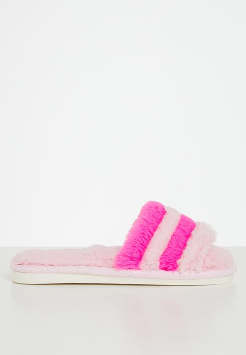Cotton On - Square toe slide slipper - lollipop knockout pink
