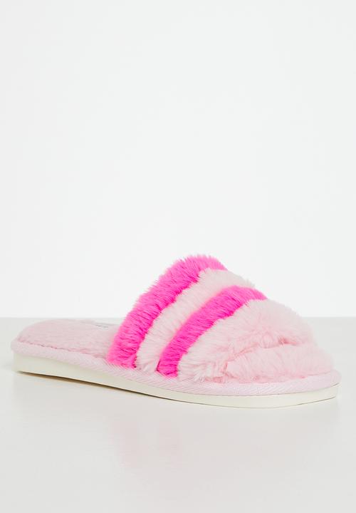 Cotton On - Square toe slide slipper - lollipop knockout pink