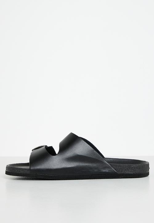Superbalist - Bella cross strap slide- black