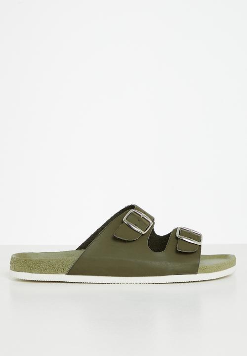 Superbalist - Bella cross strap slide - olive