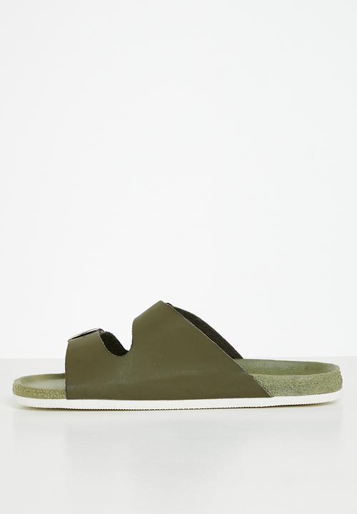 Superbalist - Bella cross strap slide - olive