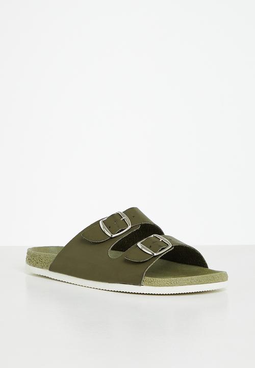 Superbalist - Bella cross strap slide - olive