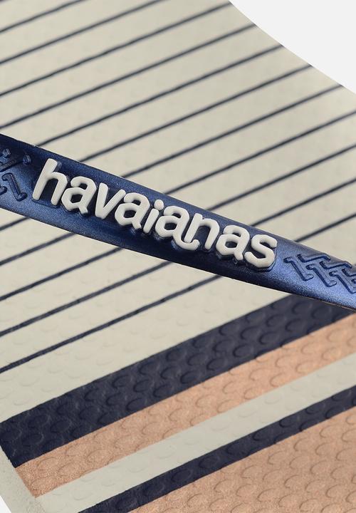 Havaianas - Slim nautical - white & navy blue