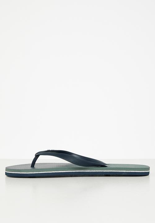 POLO - Crest colour block flip flop - olive