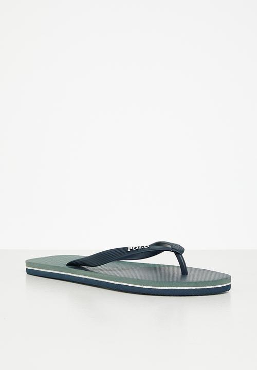 POLO - Crest colour block flip flop - olive