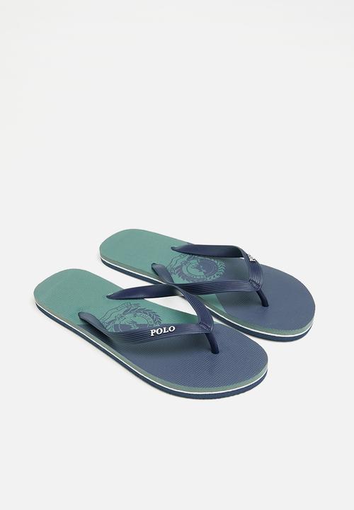 POLO - Crest colour block flip flop - olive