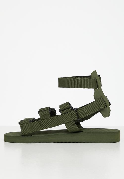 Tom Tom - Gladiator velcro strap sandal - olive