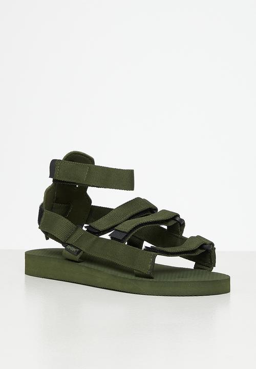Tom Tom - Gladiator velcro strap sandal - olive