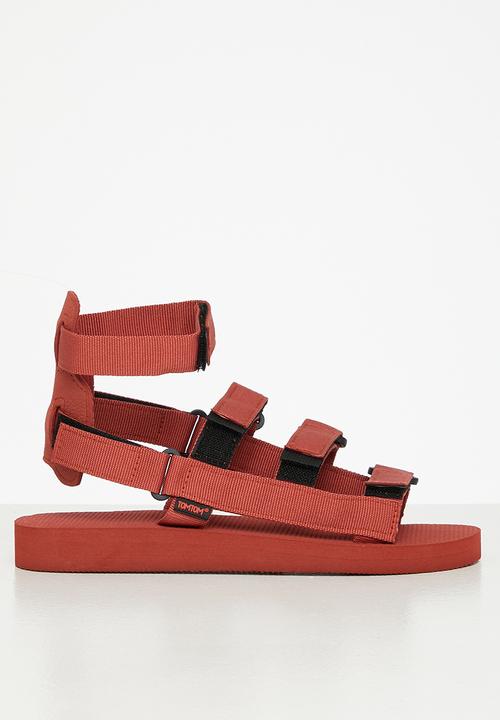 Tom Tom - Gladiator velcro strap sandal - plush mink