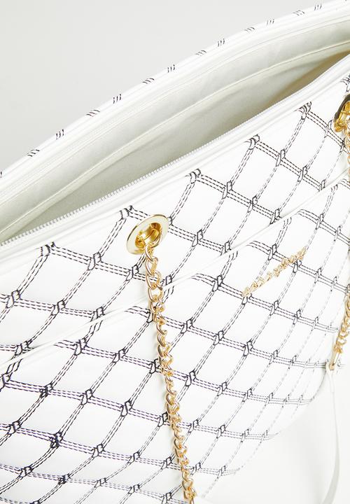 SISSY BOY - Sb embroidered shopper - white