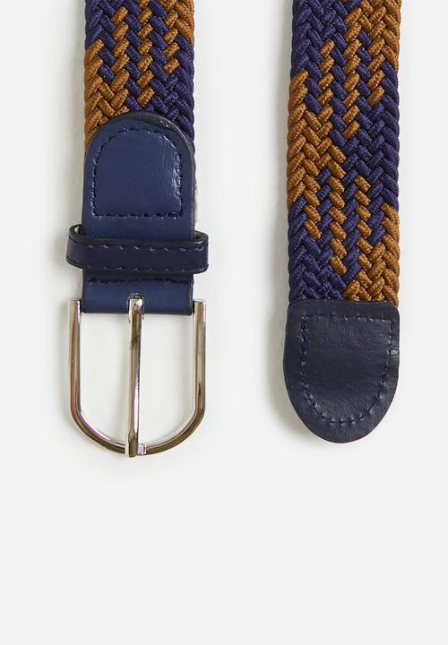 Superbalist - Fort webbing belt - navy & brown