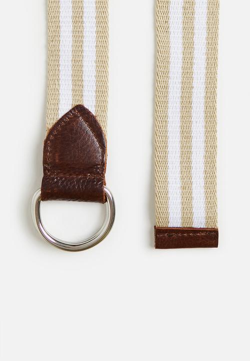 Superbalist - Coburn leather and canvas belt - multi