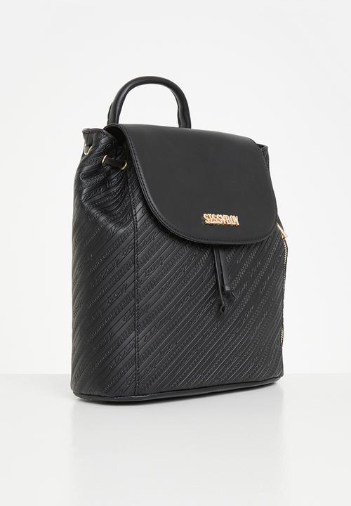 SISSY BOY - Sissyboy all over emboss print backpack - black