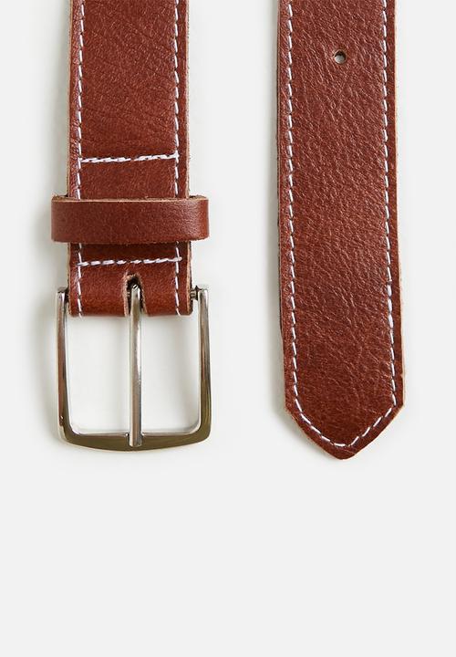 Superbalist - Boston double stitch belt - cognac
