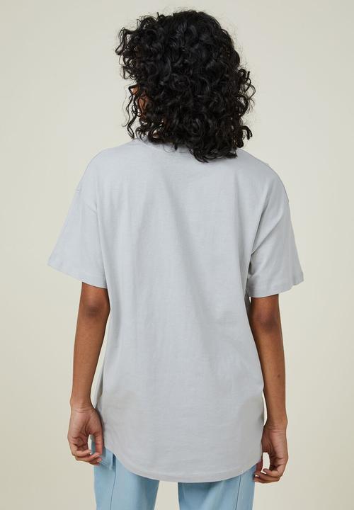 Cotton On - Boyfriend fit graphic tee - embrace/blue grey
