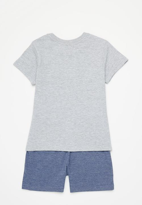Superbalist - Boys summer pj set - grey & navy