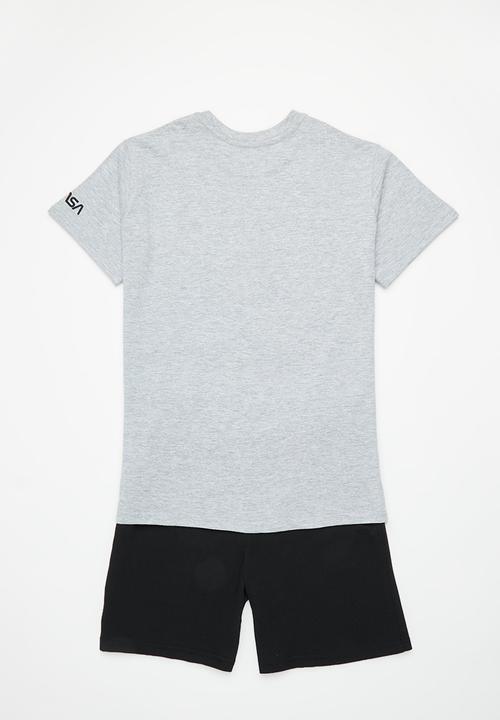 Superbalist - Nasa summer pj set - grey & black