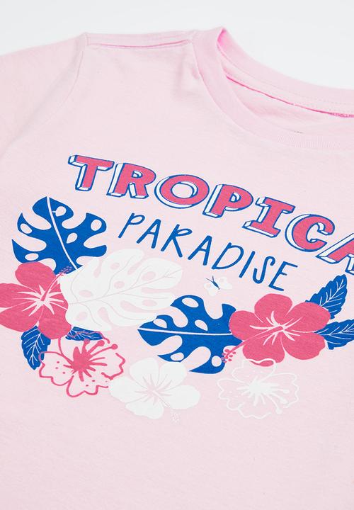 Superbalist - 2 Pack printed tees - light pink & cerise