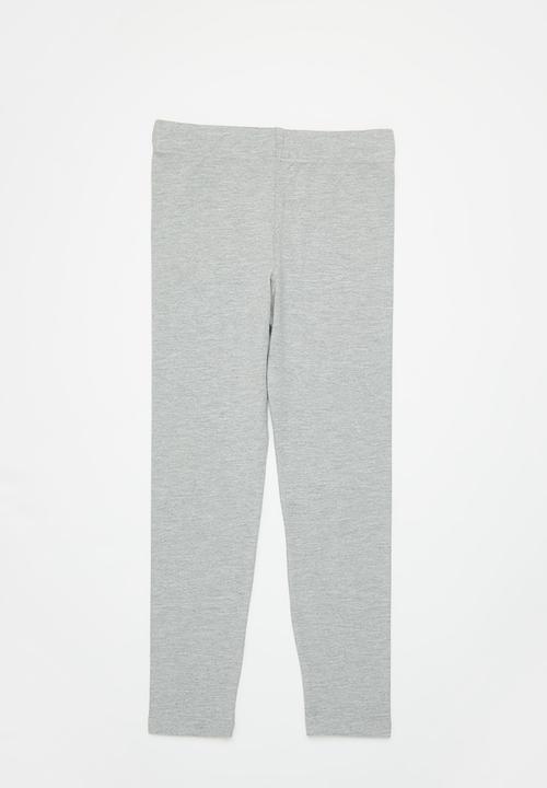 Superbalist - Girls 2 pack legging - grey mel & pink