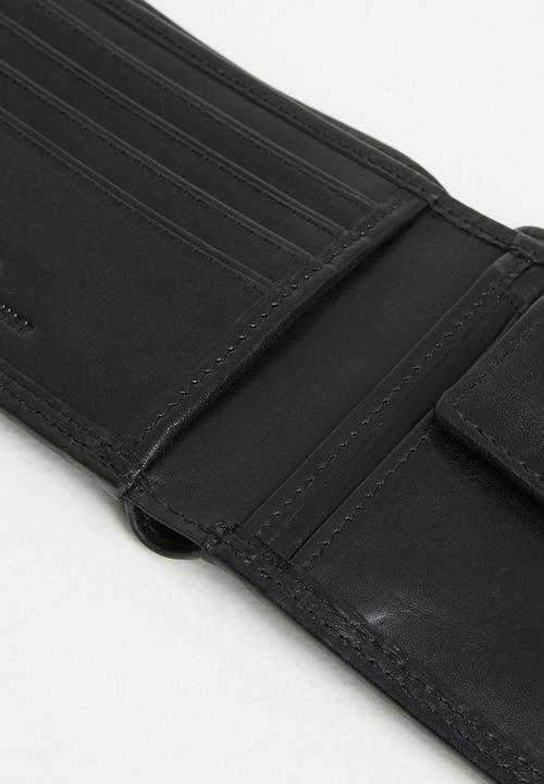 POLO - Billfold w coin section - black