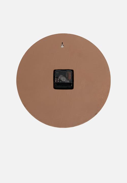 Present Time - Petra wall clock - terracotta orange