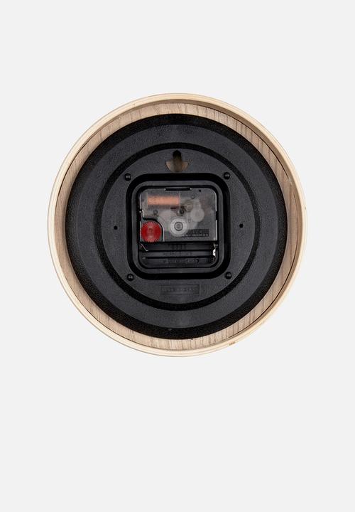 Present Time - Pure wood grain table clock - moss green