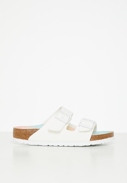 Birkenstock - Arizona birko-flor birkibuck veg regular - white