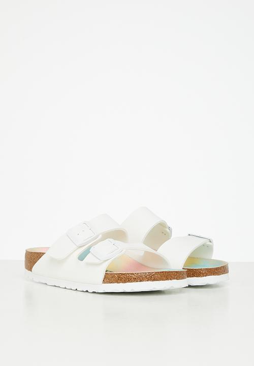 Birkenstock - Arizona birko-flor birkibuck veg regular - white