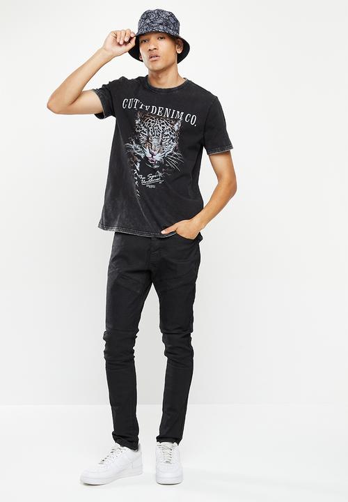 Cutty - Pillar vintage washed T-shirt - black