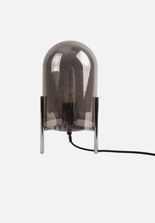 Present Time - Table lamp glass bell - grey