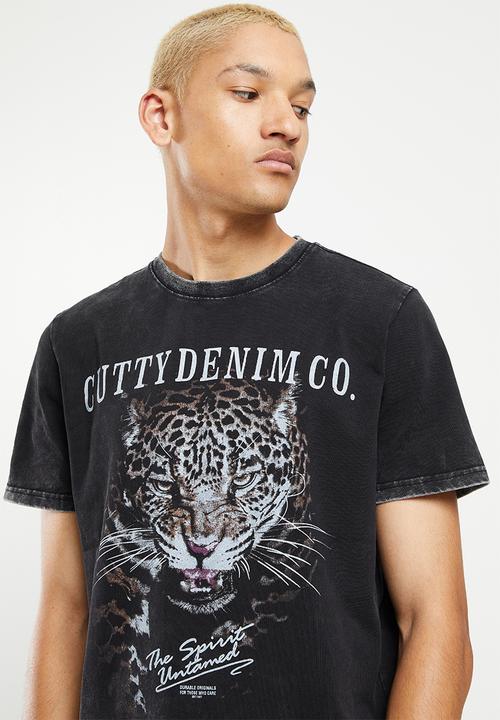 Cutty - Pillar vintage washed T-shirt - black