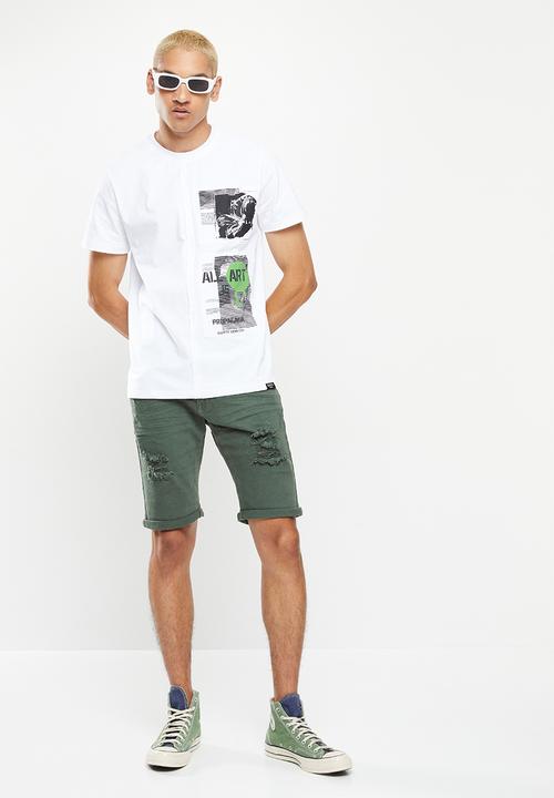 Cutty - Saint art regular fit T-shirt - white