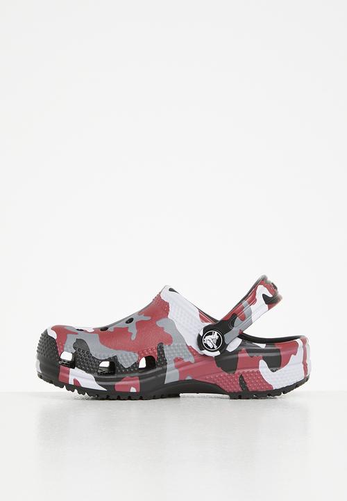 Crocs - Classic camo clog t - black & red