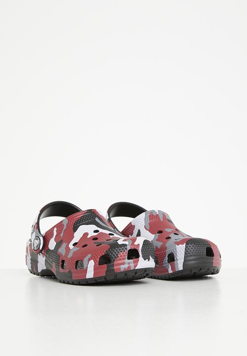Crocs - Classic camo clog t - black & red