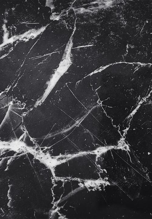 Present Time - Side table marble look - black