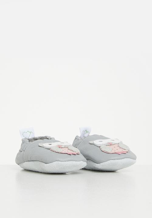 Pitta-Patta Shoes - Owl girls shoes - grey