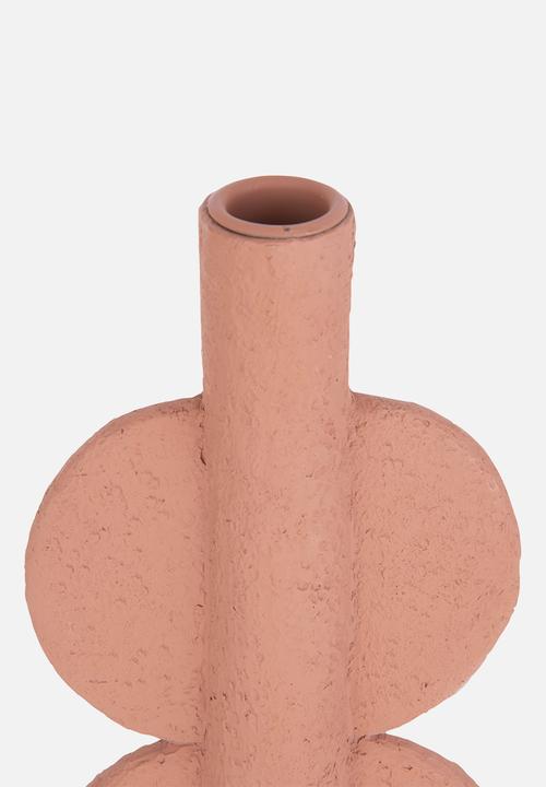 Present Time - Double bubble candle holder - terracotta